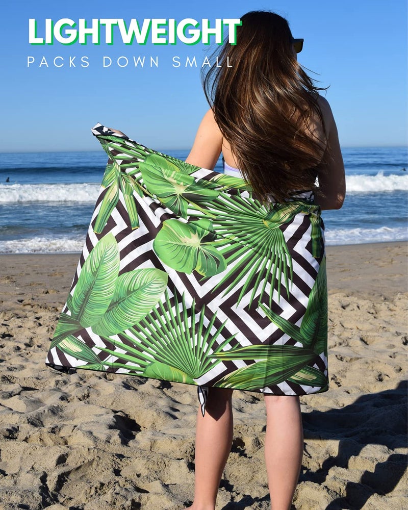 ECCOSOPHY Microfiber Beach Towel -Sand Free Towels are Quick Dry, Light Weight, Super Absorbent-Perfect Pool, Travel, Cruise, Camping Essentials-Oversized Extra Large for Adults (Madagascar) - Image 3